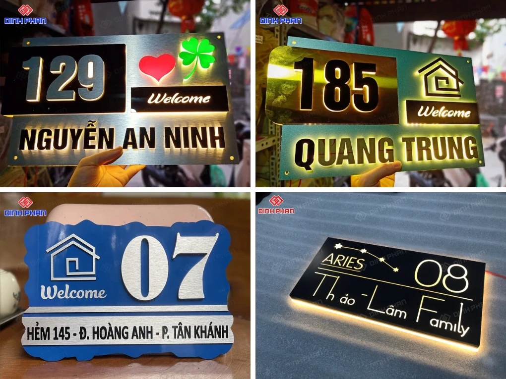 Dịch vụ làm biển số nhà BMT giá rẻ Bien so nha bmt 1
