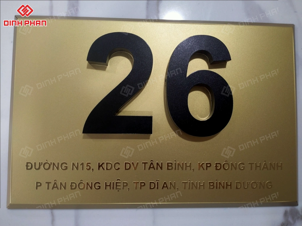 Dịch vụ làm biển số nhà BMT giá rẻ Biển số nhà bmt