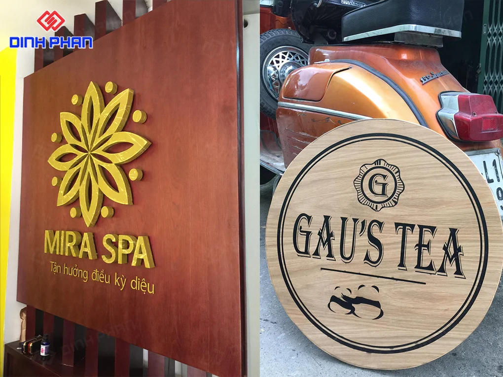 Làm bảng hiệu gỗ BMT theo yêu cầu, giá rẻ & chất lượng Làm bảng hiệu gỗ BMT