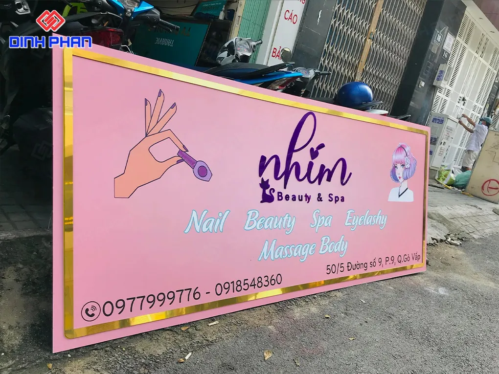 Làm bảng hiệu Spa BMT trọn gói giá rẻ, chất lượng cao Làm bảng hiệu spa bmt