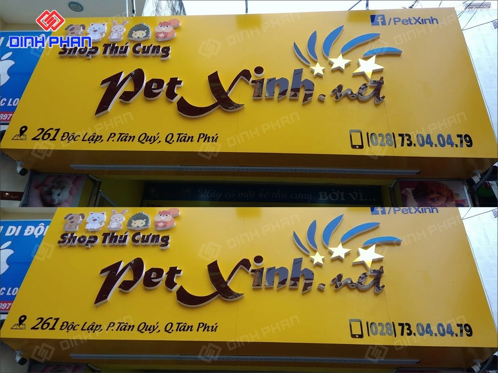 Thi công bảng hiệu alu chữ nổi tại Đắk Lắk uy tín, chất lượng Thi công bảng hiệu alu chữ nổi tại đắk lắk
