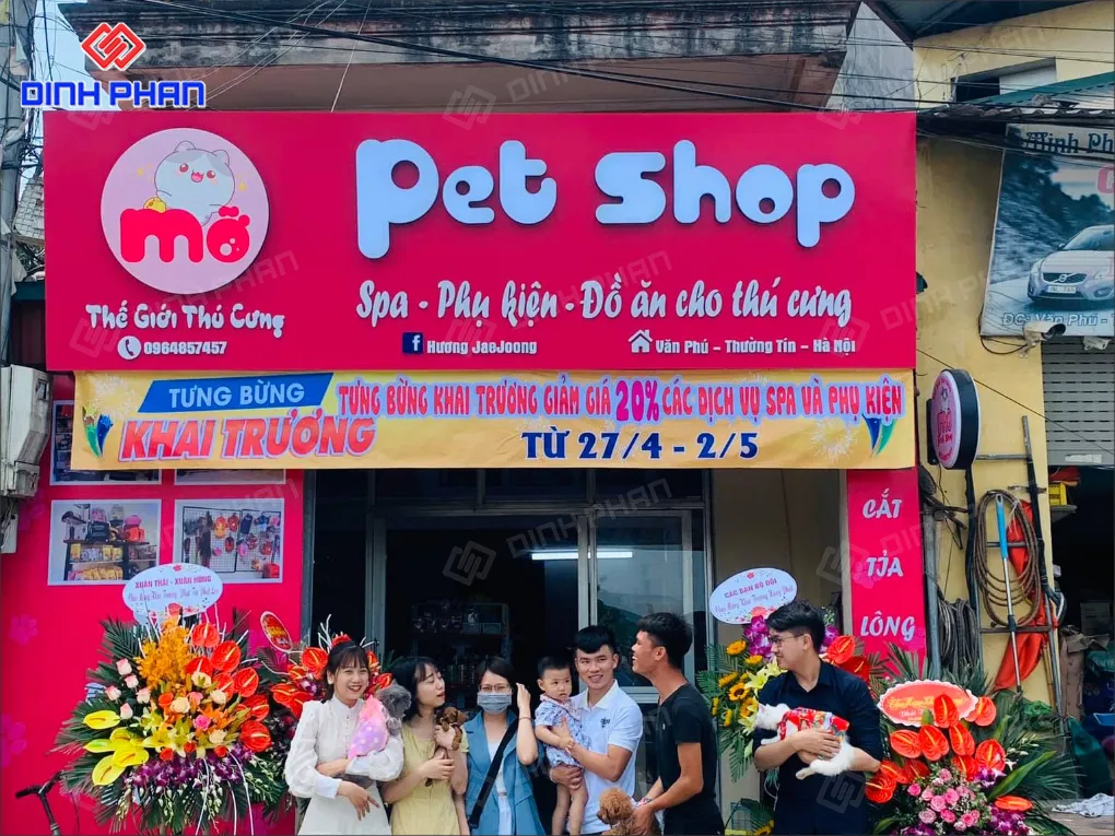 Làm bảng hiệu pet shop BMT giá rẻ, trọn gói Bảng hiệu pet shop bmt