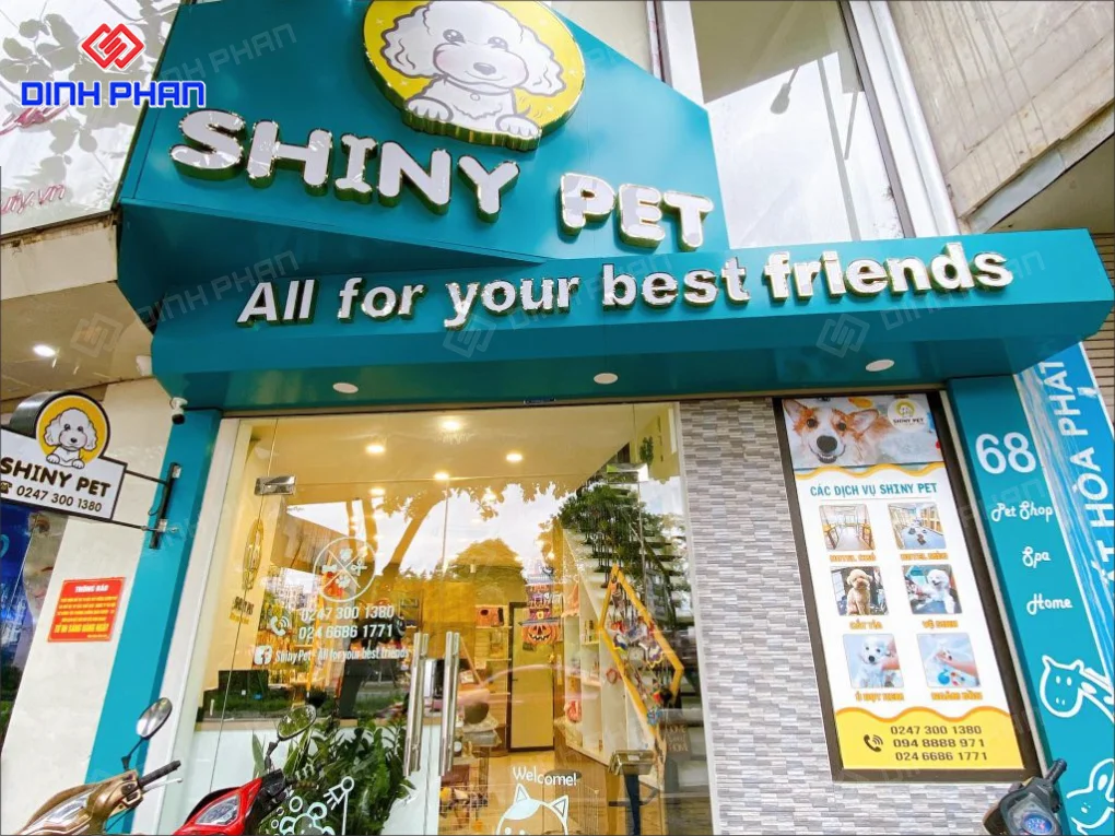 Làm bảng hiệu pet shop BMT giá rẻ, trọn gói Bảng hiệu pet shop bmt