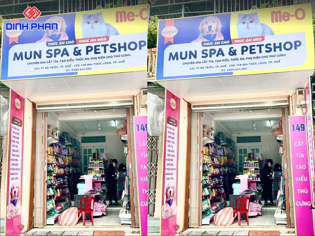 Làm bảng hiệu pet shop BMT giá rẻ, trọn gói Làm biển hiệu thú cưng giá rẻ bmt