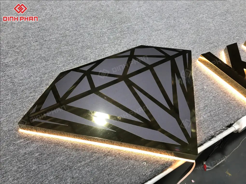 Gia công chữ inox sáng chân đèn led ở BMT Gia công chữ inox sáng chân đèn led ở bmt
