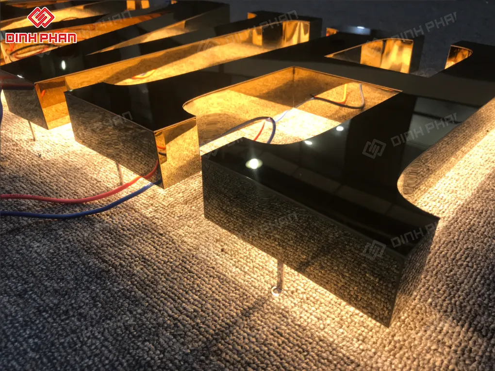 Gia công chữ inox sáng chân đèn led ở BMT Gia công chữ inox sáng chân đèn led ở bmt