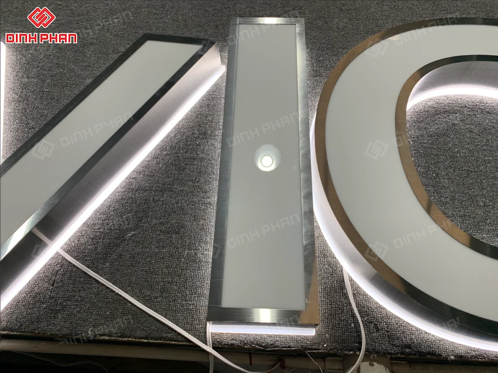 Gia công chữ inox sáng chân đèn led ở BMT Gia công chữ inox sáng chân đèn led ở bmt