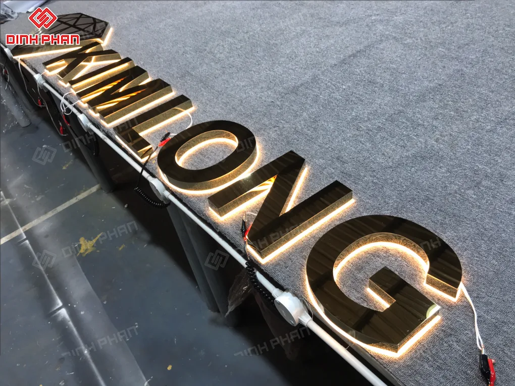 Gia công chữ inox sáng chân đèn led ở BMT Gia công chữ inox sáng chân đèn led ở bmt
