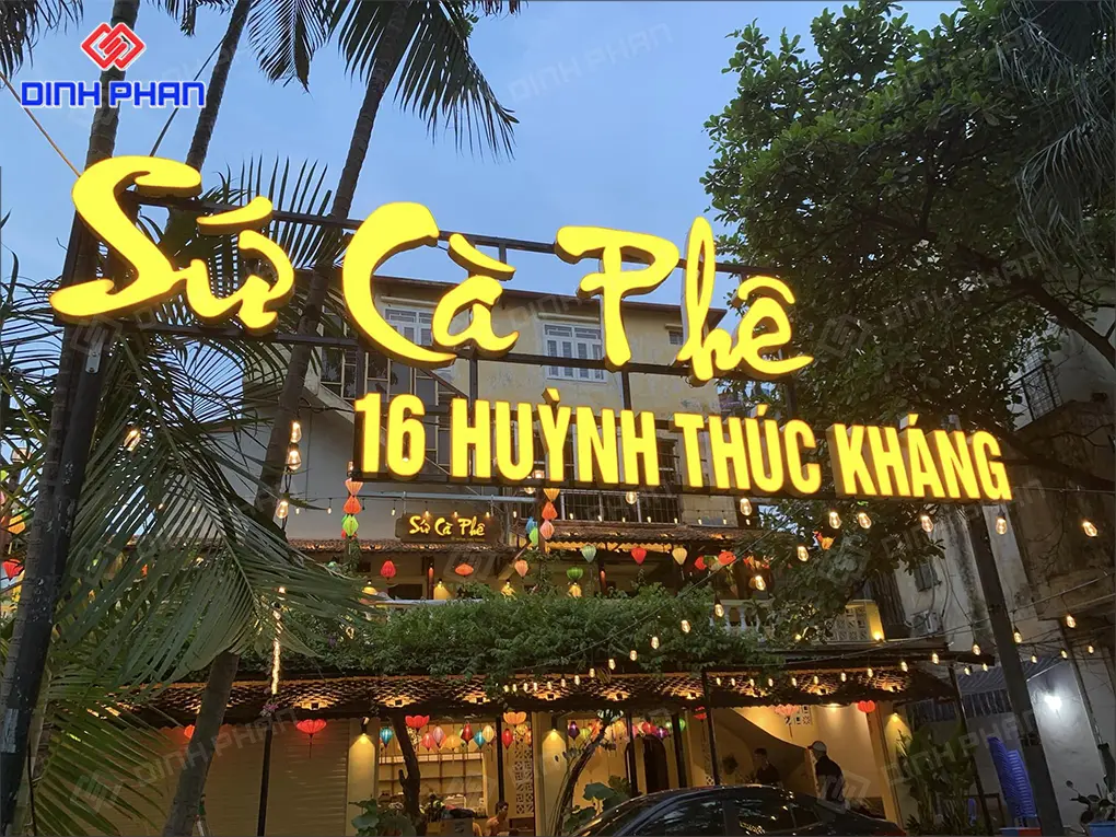 Làm bảng hiệu cafe đẹp BMT giá rẻ, chất lượng Làm bảng hiệu cafe đẹp bmt