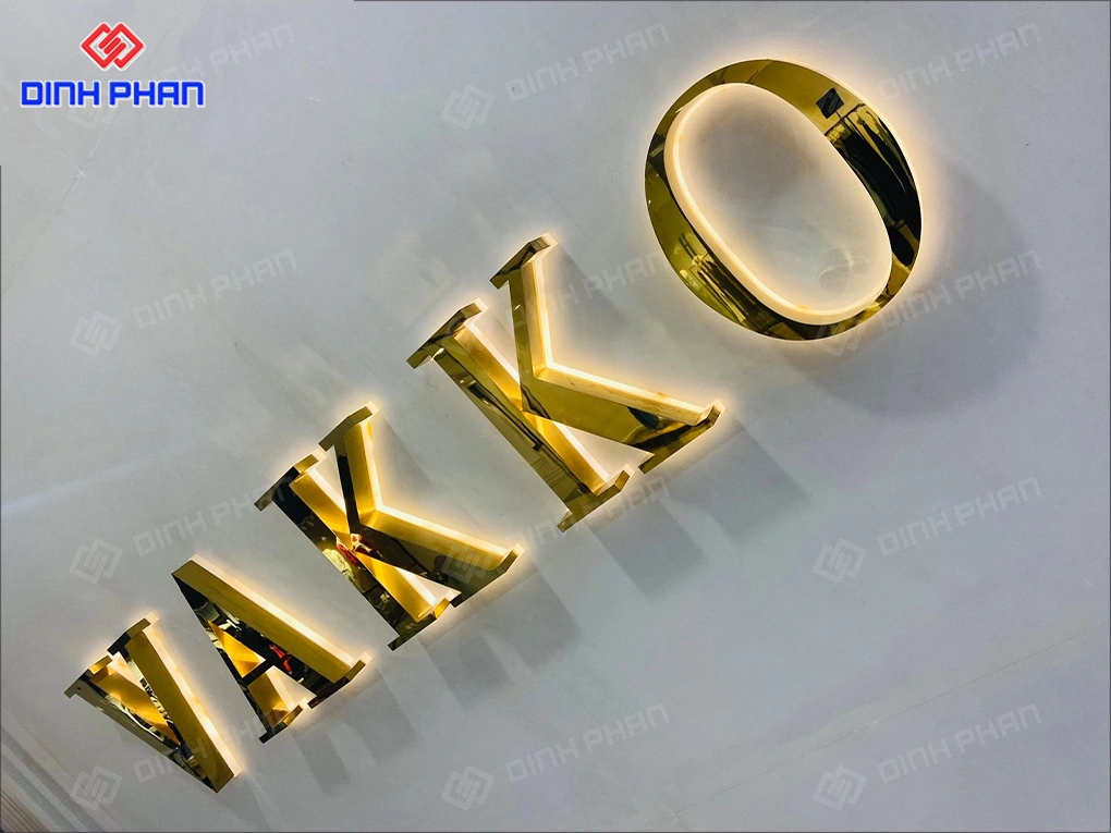 Làm chữ inox vàng gương tại Buôn Ma Thuột giá rẻ Làm chữ inox vàng gương tại buôn ma thuột