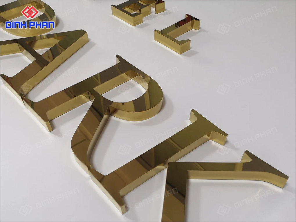 Làm chữ inox vàng gương tại Buôn Ma Thuột giá rẻ Làm chữ inox vàng gương tại buôn ma thuột