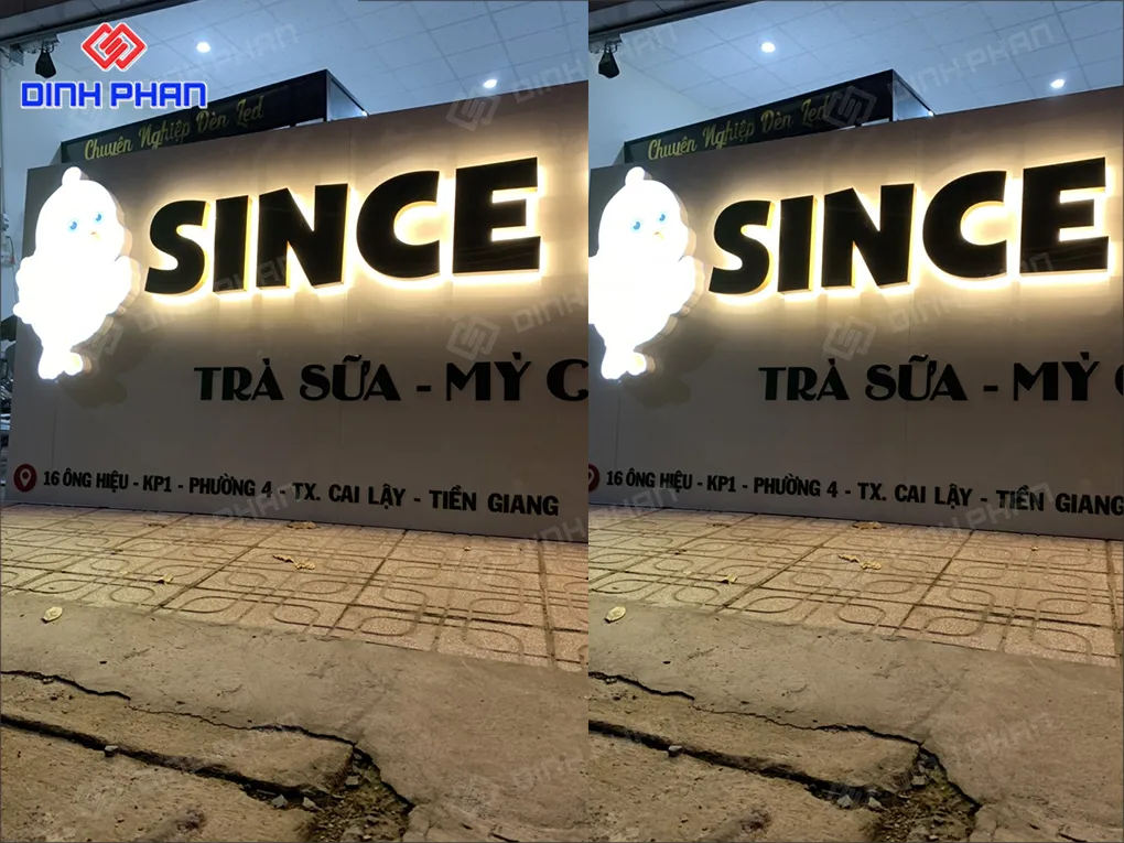 Làm bảng hiệu trà sữa BMT giá rẻ, chất lượng Thiết kế bảng hiệu trà sữa tại buôn ma thuột