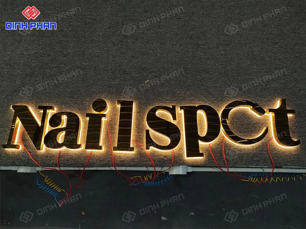 Gia công chữ inox vàng gương BMT giá rẻ, theo yêu cầu Chữ inox vàng gương bmt