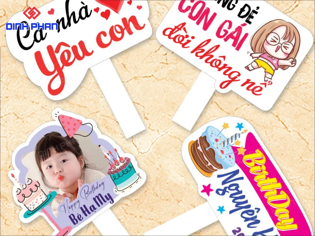 Làm bảng hiệu cho em bé đầy tháng BMT giá rẻ, theo yêu cầu Làm bảng hiệu cho em bé đầy tháng bmt