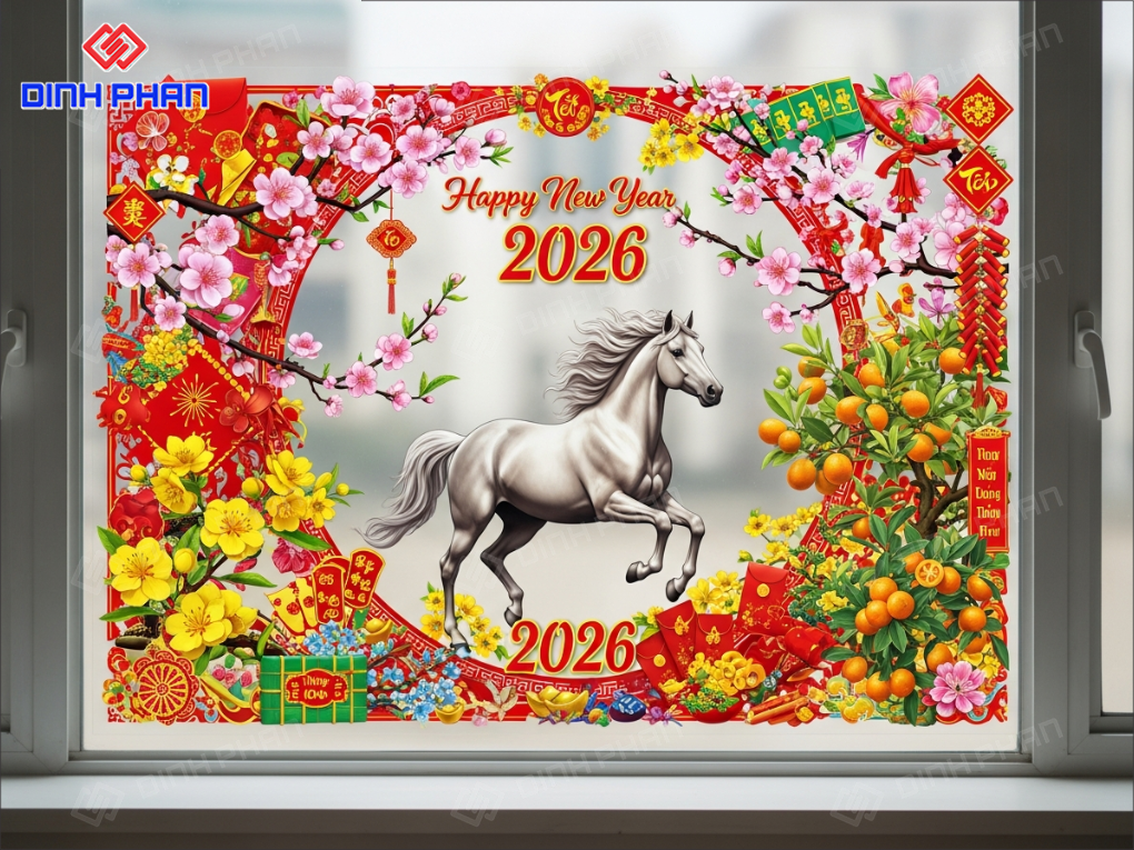 Decal tết dán kính daklak