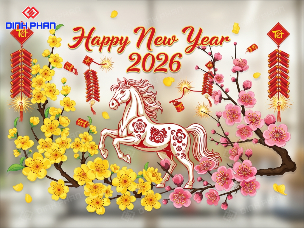 Decal tết dán kính daklak