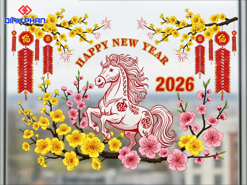 Decal tết dán kính daklak