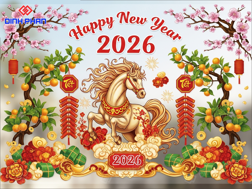 Decal tết dán kính daklak