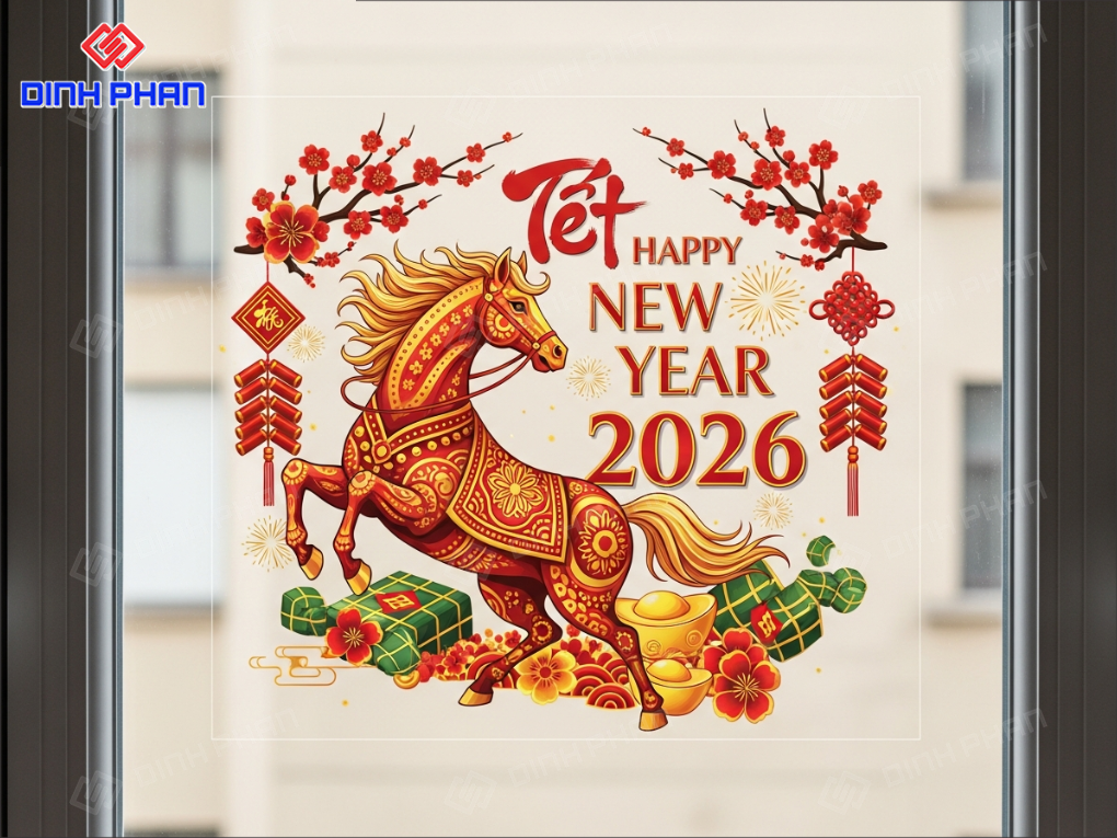 Decal tết dán kính daklak