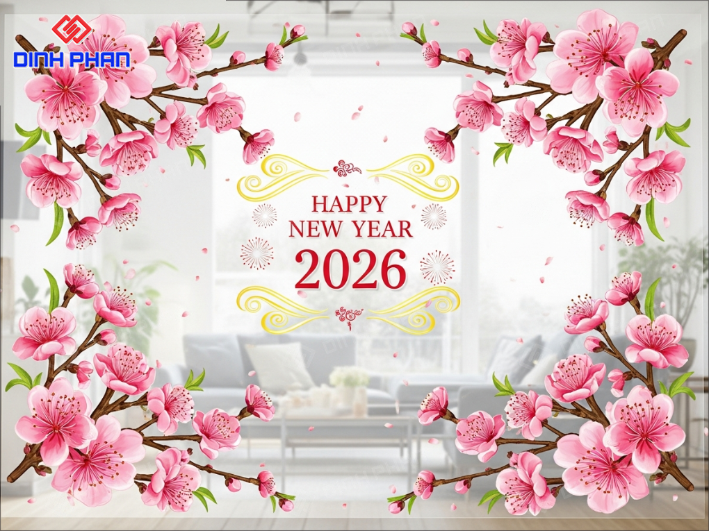 Decal tết dán kính daklak