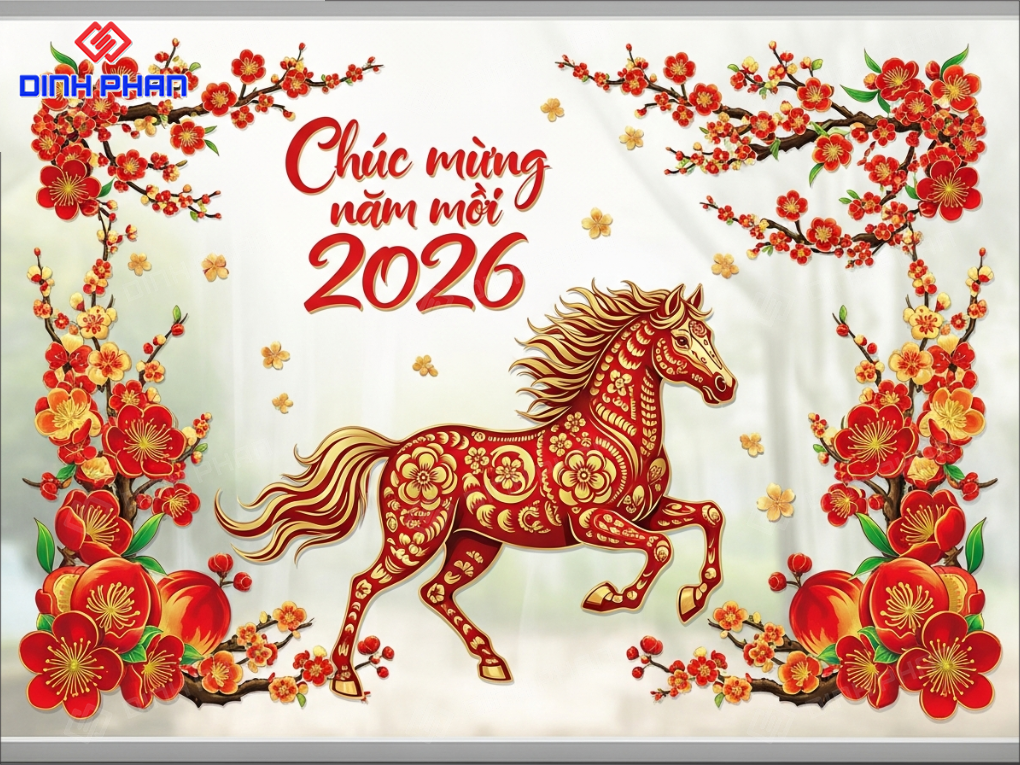 Decal tết dán kính daklak