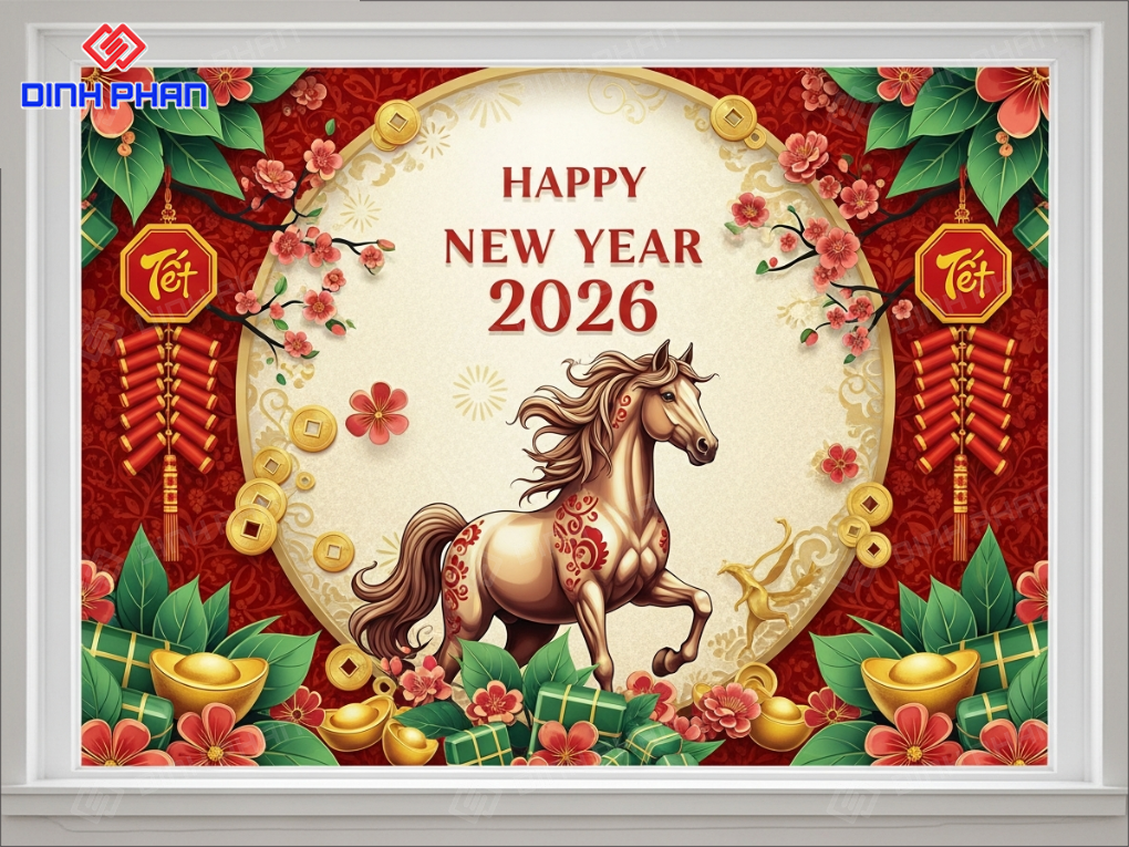 Decal tết dán kính daklak