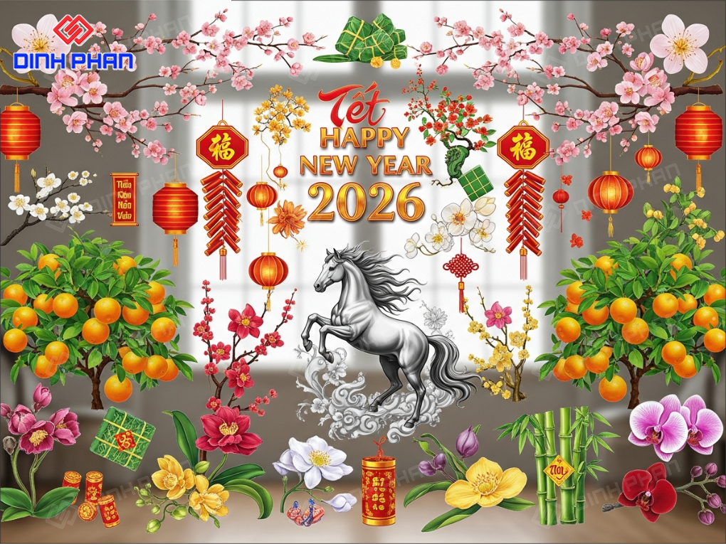 Decal tết dán kính daklak