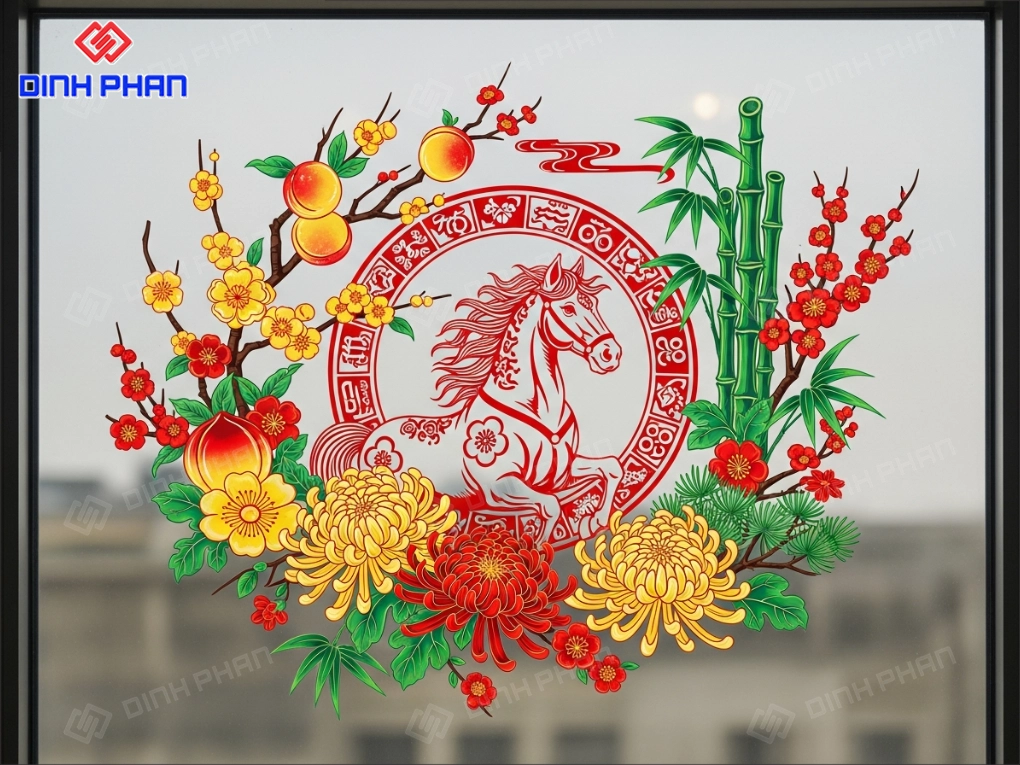 Decal tết dán kính bmt