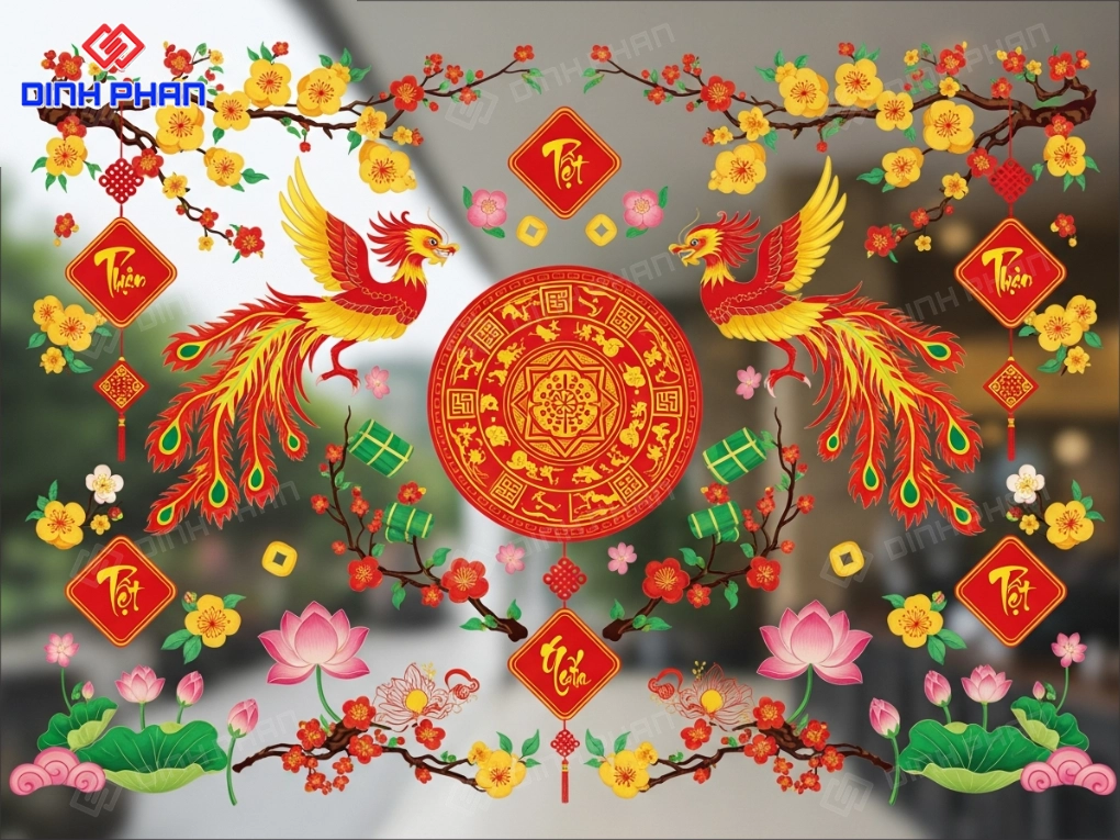 Decal tết dán kính bmt