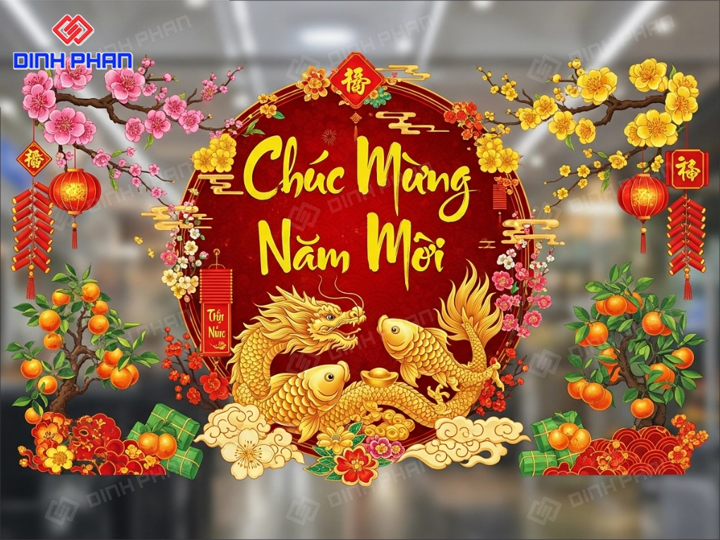 Decal tết dán kính bmt