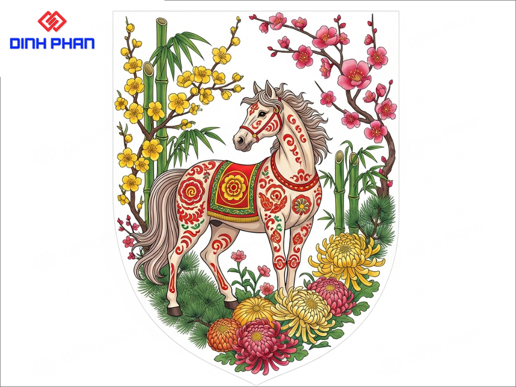 Decal tết dán kính bmt