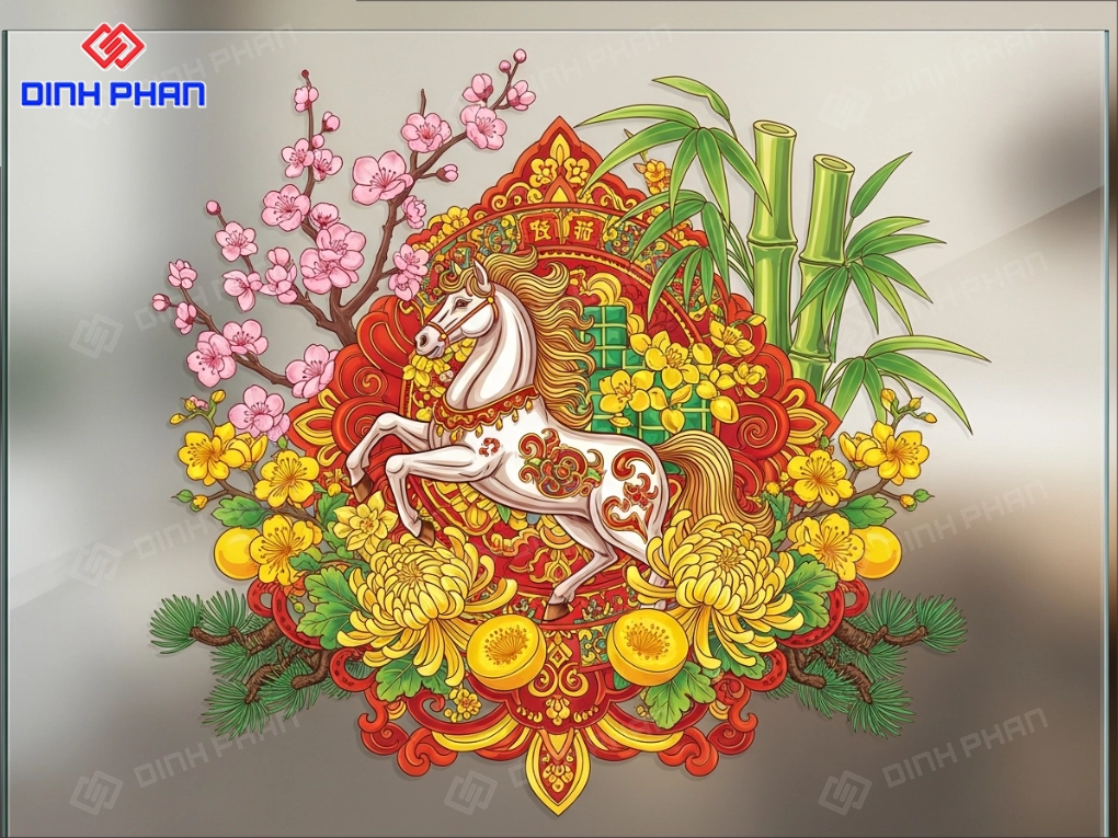 Decal tết dán kính bmt