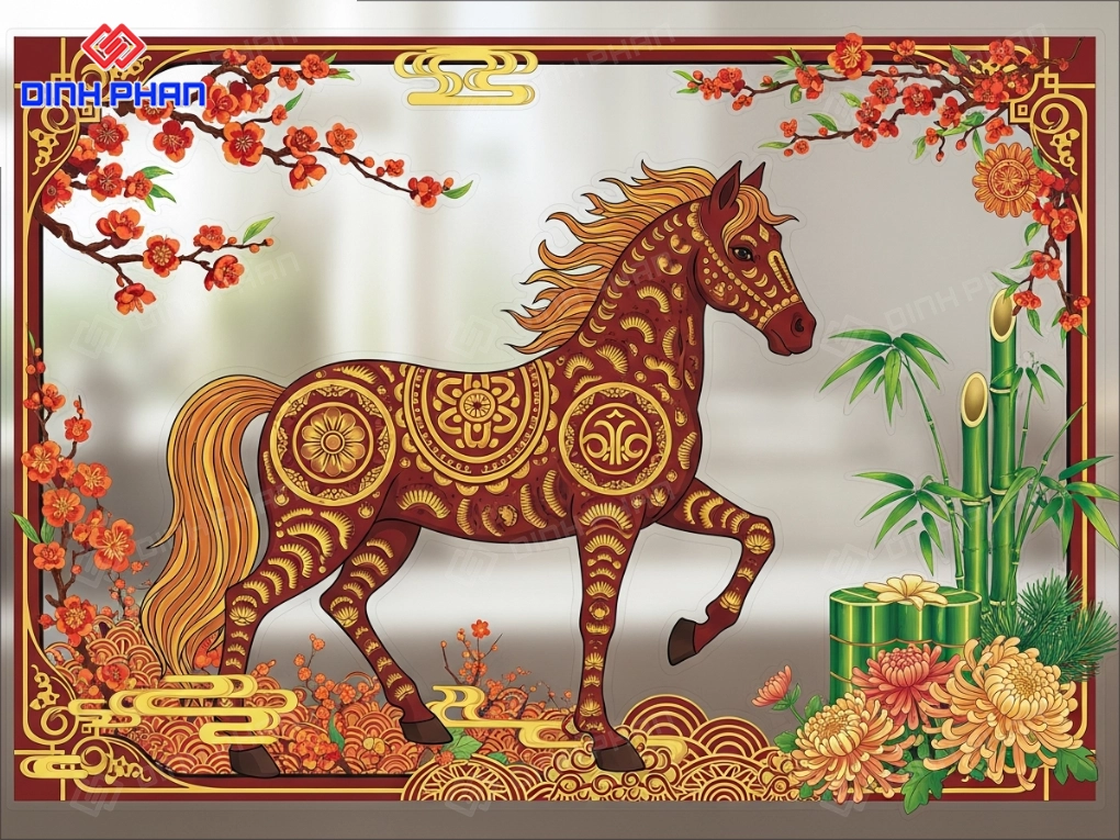 Decal tết dán kính bmt