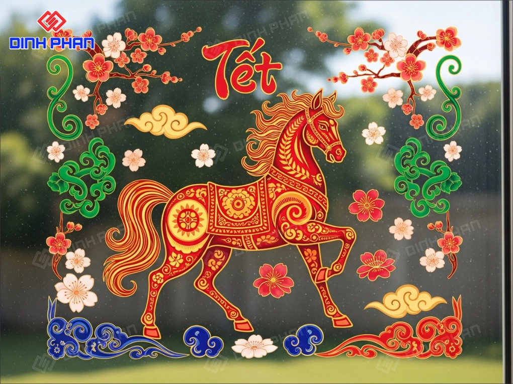 Decal tết dán kính bmt