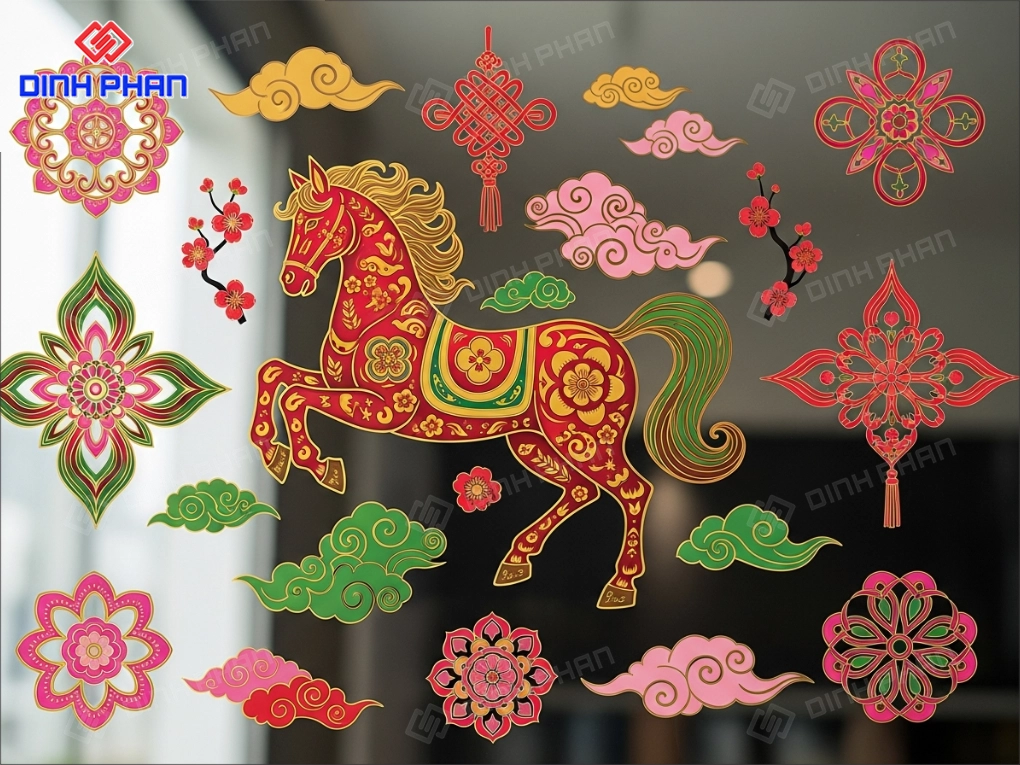 Decal tết dán kính bmt