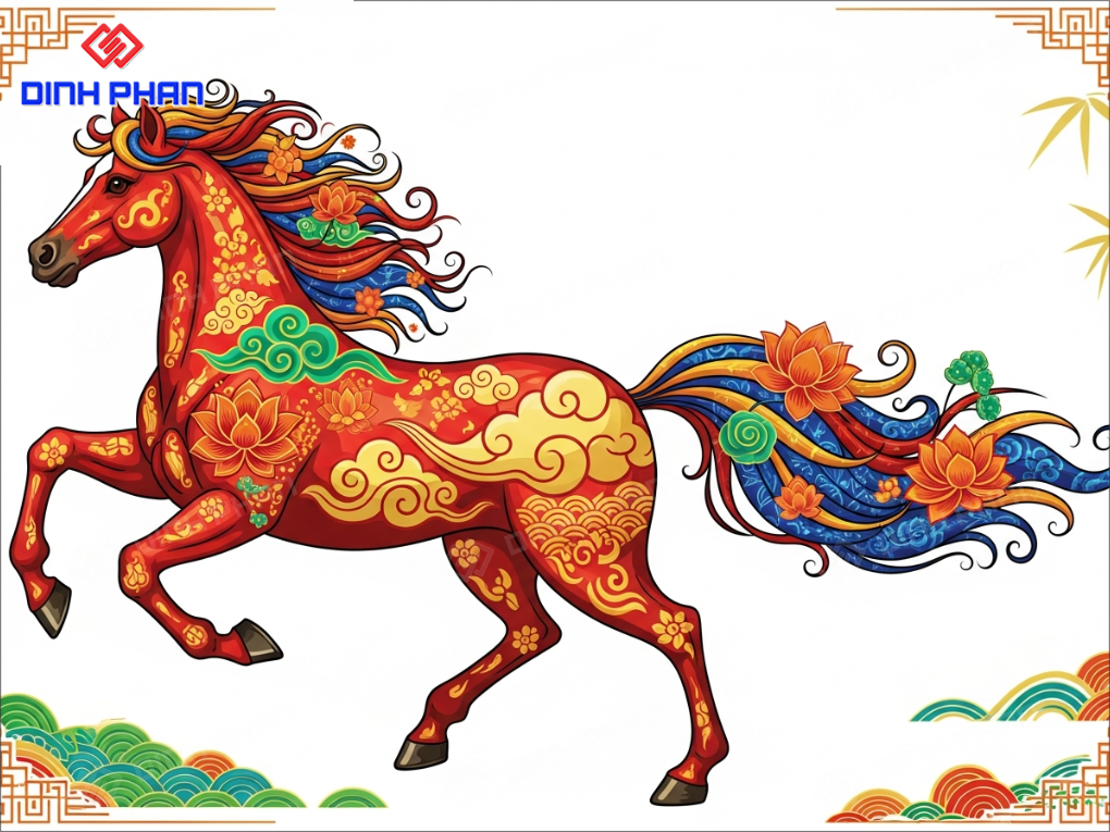 Decal tết dán tường bmt