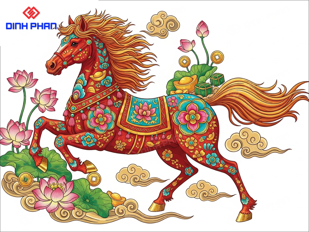 Decal tết dán tường bmt