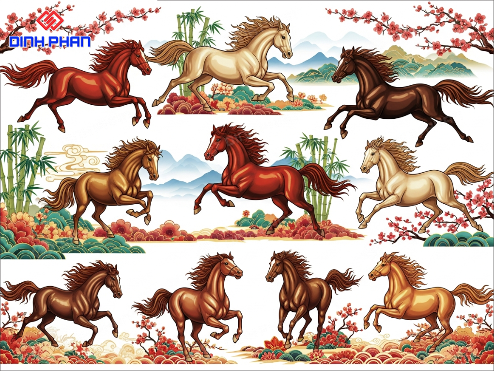 Decal tết dán tường bmt