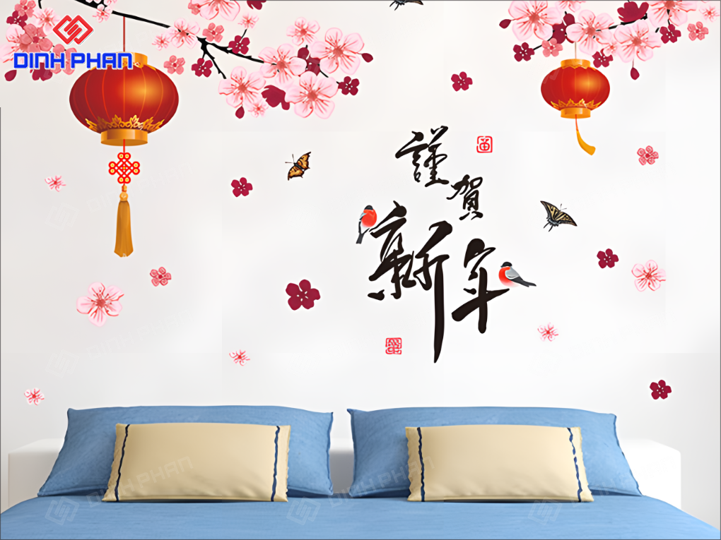 Địa chỉ mua decal Tết dán tường Daklak uy tín, giá rẻ Decal tết dán tường daklak