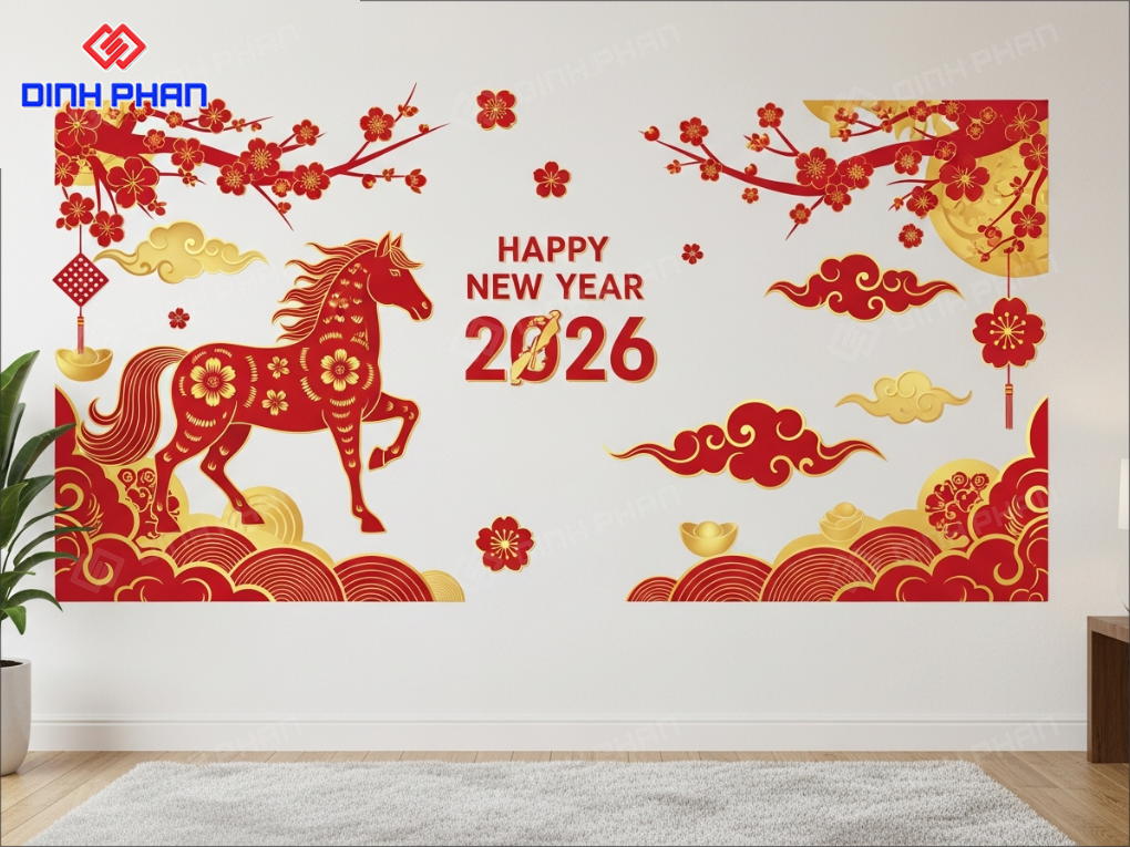 Địa chỉ mua decal Tết dán tường Daklak uy tín, giá rẻ Decal tết dán tường daklak