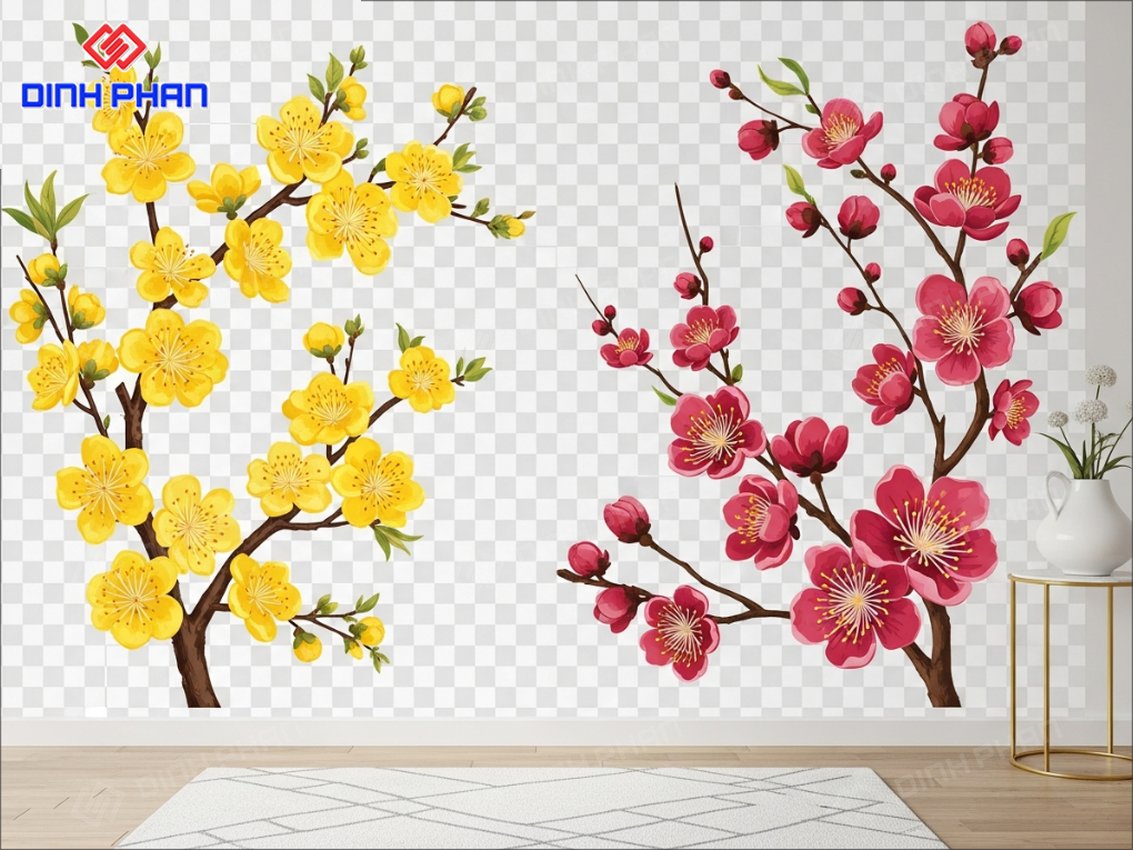 Địa chỉ mua decal Tết dán tường Daklak uy tín, giá rẻ Decal tết dán tường daklak