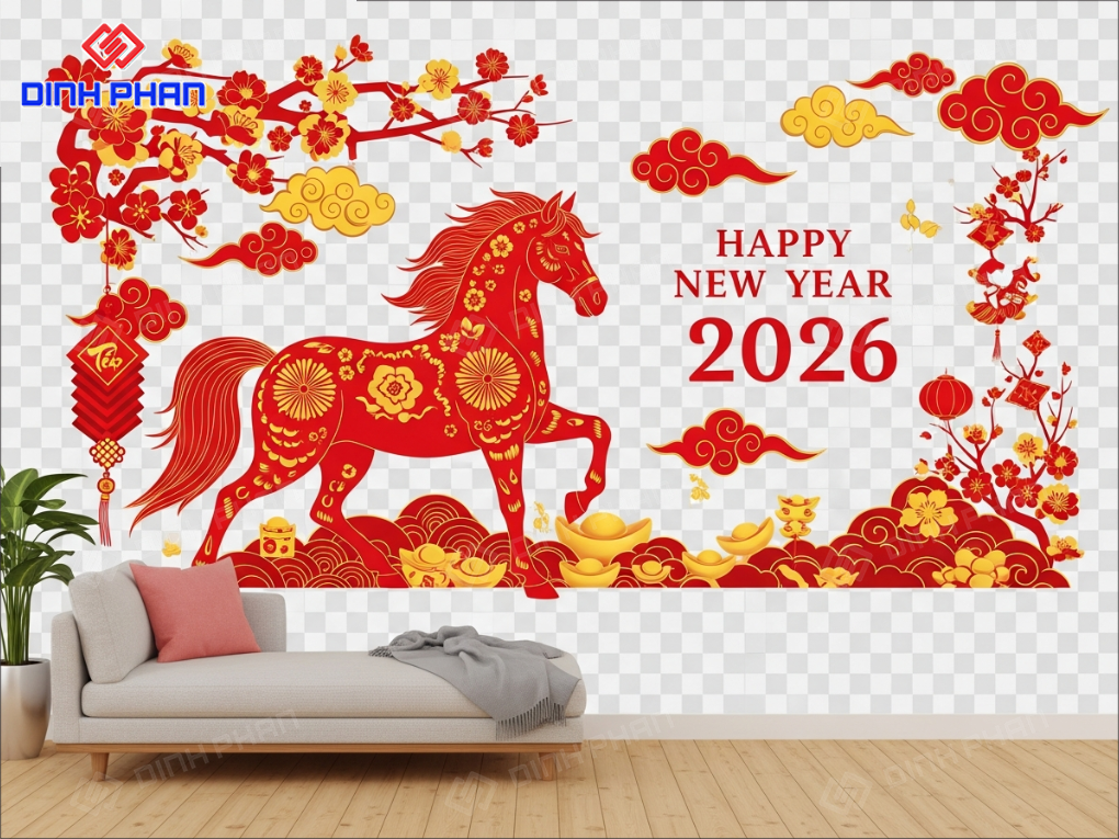 Địa chỉ mua decal Tết dán tường Daklak uy tín, giá rẻ Decal tết dán tường daklak