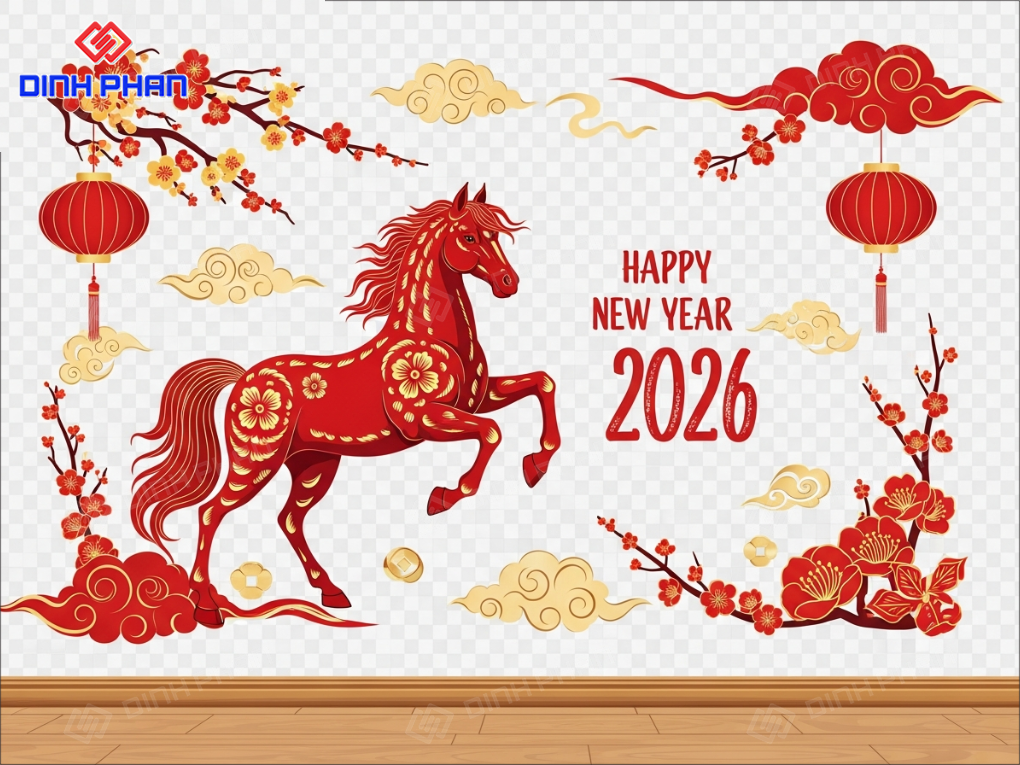 Địa chỉ mua decal Tết dán tường Daklak uy tín, giá rẻ Decal tết dán tường daklak