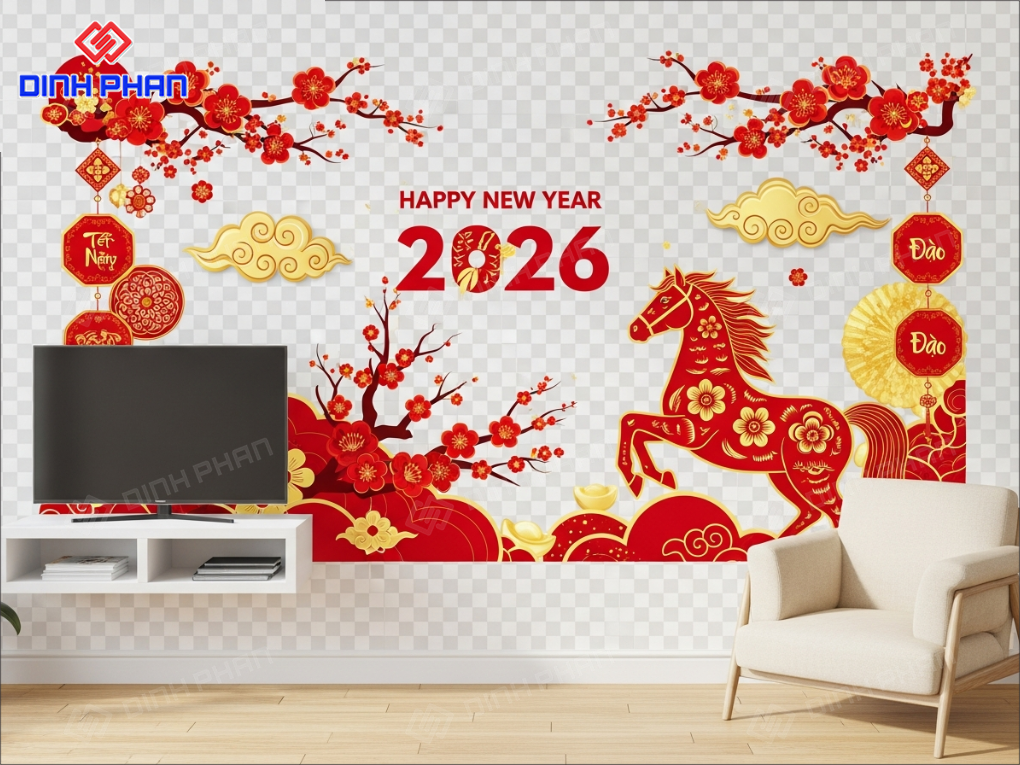 Địa chỉ mua decal Tết dán tường Daklak uy tín, giá rẻ Decal tết dán tường daklak