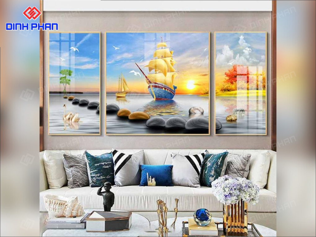 Dịch vụ làm tranh tráng gương BMT uy tín, giá rẻ Tranh tráng gương bmt