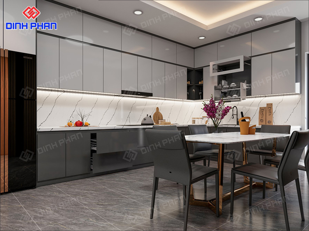 Làm nội thất Buôn Ma Thuột thiết kế và thi công trọn gói Nột thất phòng bếp hiện đại