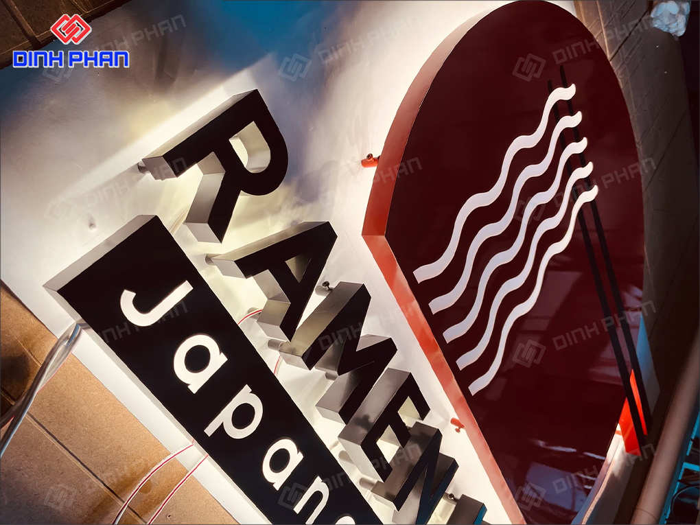 Gia công chữ inox Gia Lai chuyên nghiệp, bền đẹp Bảng hiệu tiệm mì