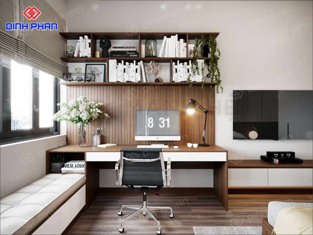 Không gian làm việc trong phòng ngủ