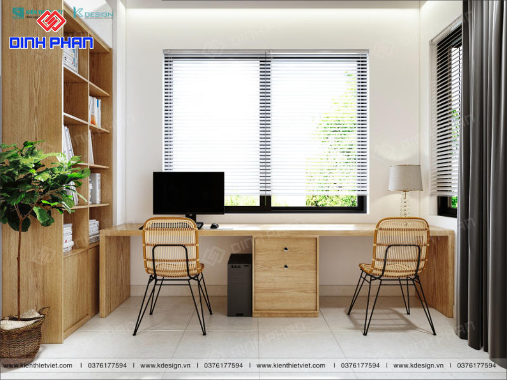 Nội thất phòng làm việc đơn giản với phong cách tối giản