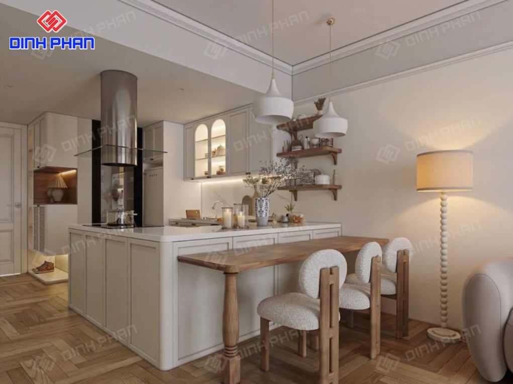 Mẫu làm bàn đảo bếp đẹp sang trọng và tiện nghi